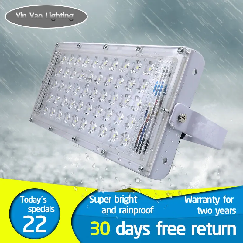 Потока СИД светильник 50 Вт AC 220V 240V Led отражатель холодный белый Водонепроницаемый