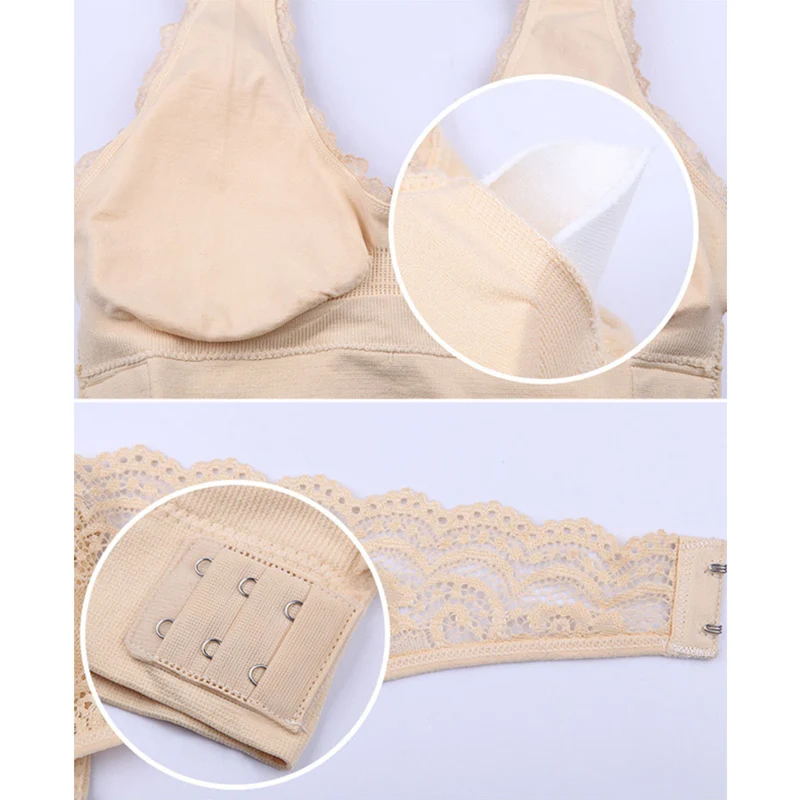 Comfy Full Support Bra Lace Bralette Solid Side Cross Brassiere Buckle for Women QL Sale | Женская одежда