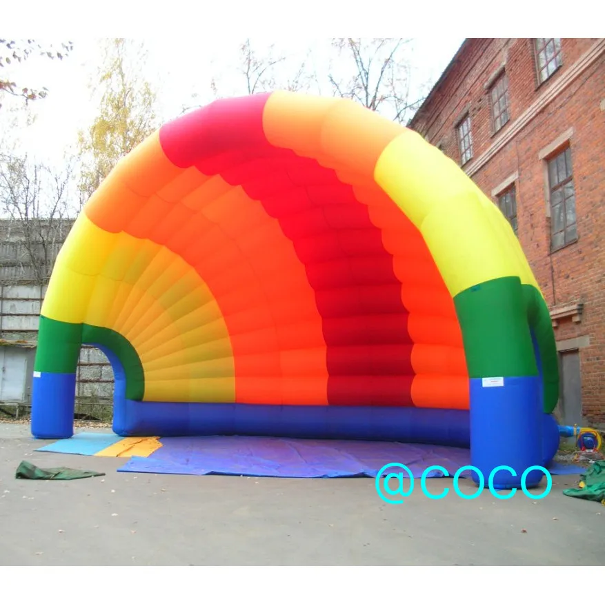 Бесплатная доставка воздухом к двери открытый большой надувной тент ракушка