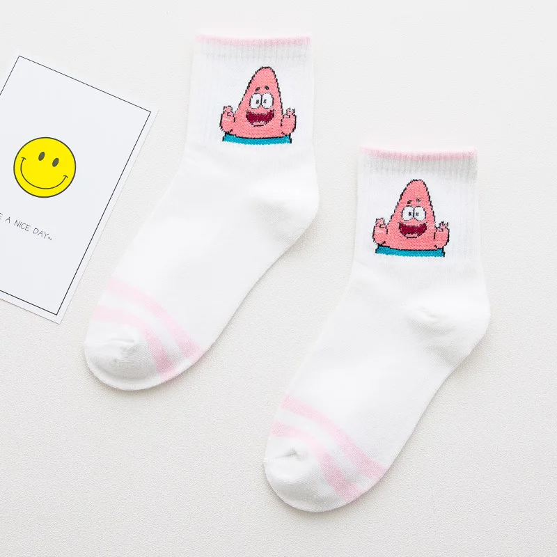 Модная одежда с героями мультфильма Милые короткие носки женские Харадзюку