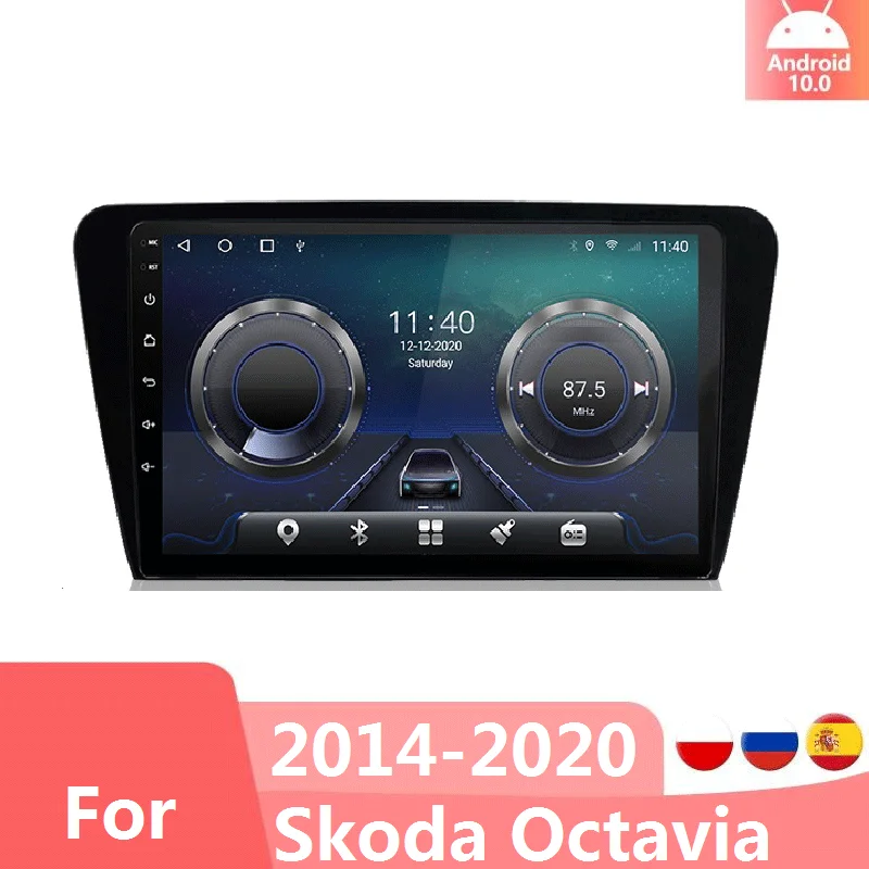 

Автомагнитола для SKODA Octavia 2014-2020 Andorid 10,0 2Din мультимедийный видеоплеер GPS-навигация 4G RDS 2Din Авторадио Bluetooth