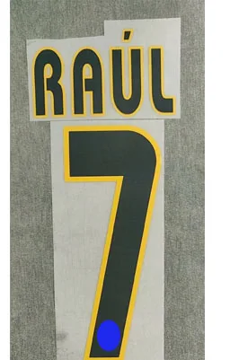 

2003-2005 Beckham Figo Zidane Raul Ronaldo Nameset Customize Any Name Number Printing Iron on Transfer Badge