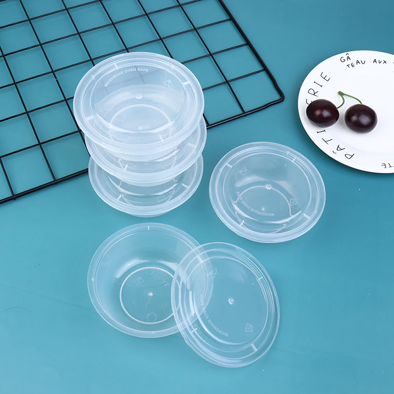 5 шт. 60 мл круговой Пластик разноцветный Пластилин тонкая прозрачная контейнеры