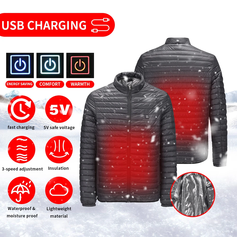 Куртки с подогревом наружный жилет пальто USB электрическим аккумулятором