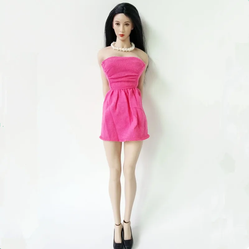 

In Stock 1/6 Scale Female Soldier Sexy Strapless Short Skirt Dress for 12in Tbleague Ph Jiaoul Doll Toys
