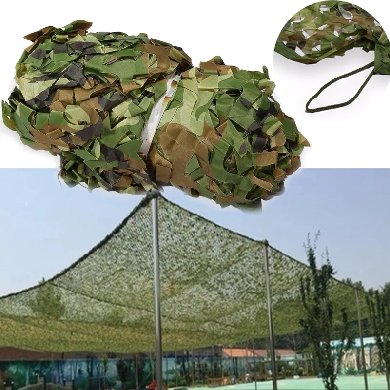 

2X5 3X4 2X8M Military Camo Netting Woodland Camouflage Outdoor Net Camping Hunting Blinds Beach Sun Shelter Car Cover Decoration