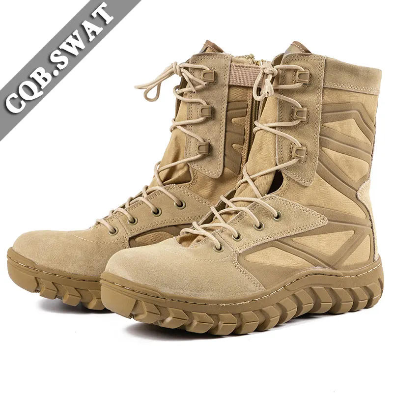 

Men Desert Tactical Military Boots Mens Work Safty Shoes Special Force Waterproof Army Boot Lace Up Combat Ankle Boots Big Size