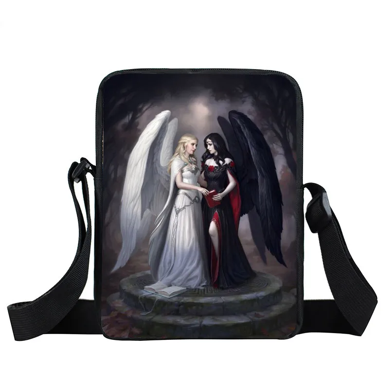 xkban12 Sad Angel женские сумки-мессенджеры для мальчиков и девочек сумки на плечо Ангел сумка с принтом крылья детский школьный рюкзак Детская сумка через плечо Подарочная сумка для книг - Цвет: xkban12