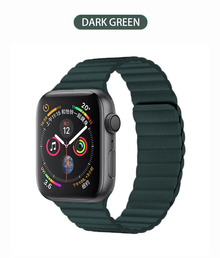 Новые 40/44 мм, ремешок для наручных часов Apple Watch Series 5 4 Нержавеющая сталь Магнитная застежка кожаный ремешок для наручных часов для Apple Watch Series 1 2 3