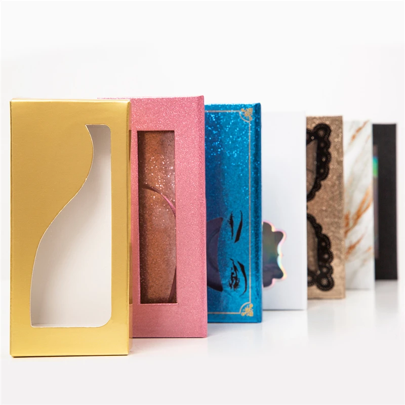 Custom Eyelashes Packing Boxes Gift box Lashes Package Customize Storage Cases Makeup Cosmetic Case Mink False Eyelash 1Pcs