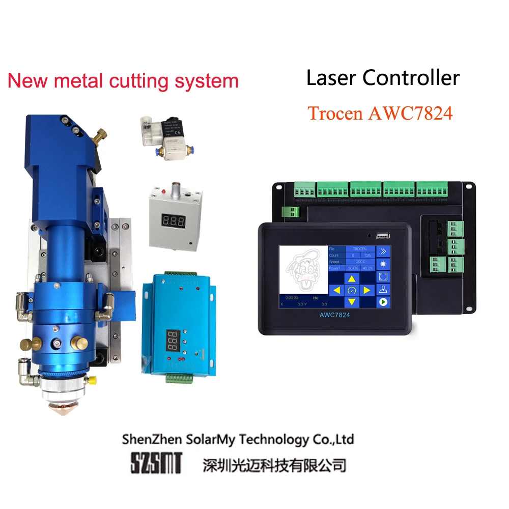 Auto Focus Metal & Non-Metal Mixed Whole Set Laser Cutting System With Trocen AWC7813 Control Card For CO2 Laser Cutting Machine