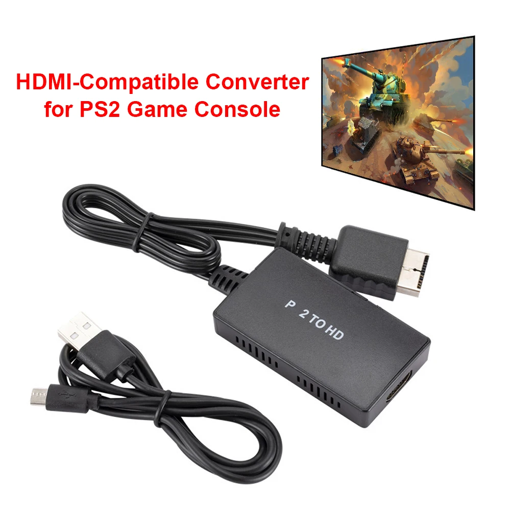 HDMI-совместимый преобразователь HD аудио кабель сплиттер для PS2 игровой консоли