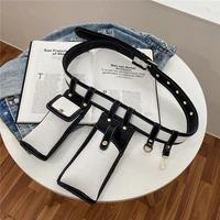 waist bag women 2021 belt bag brand design two pocket belt phone purse luxury fanny pack casual versatile female bolsa messenger