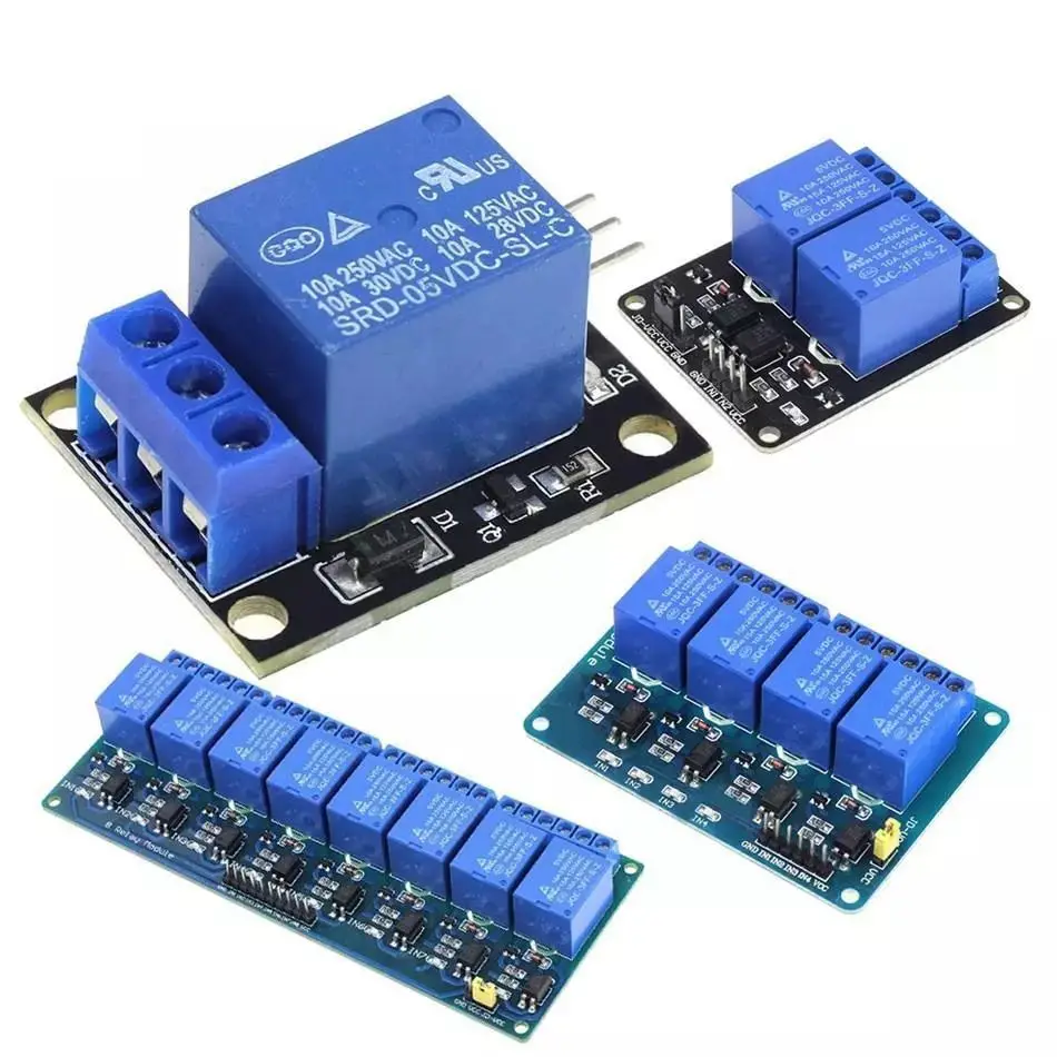 

DC 5V 1 2 4 8 One Channel Relay Module DC5V Low Level for SCM Household Appliance Control for arduino Raspberry Pi DIY Kit