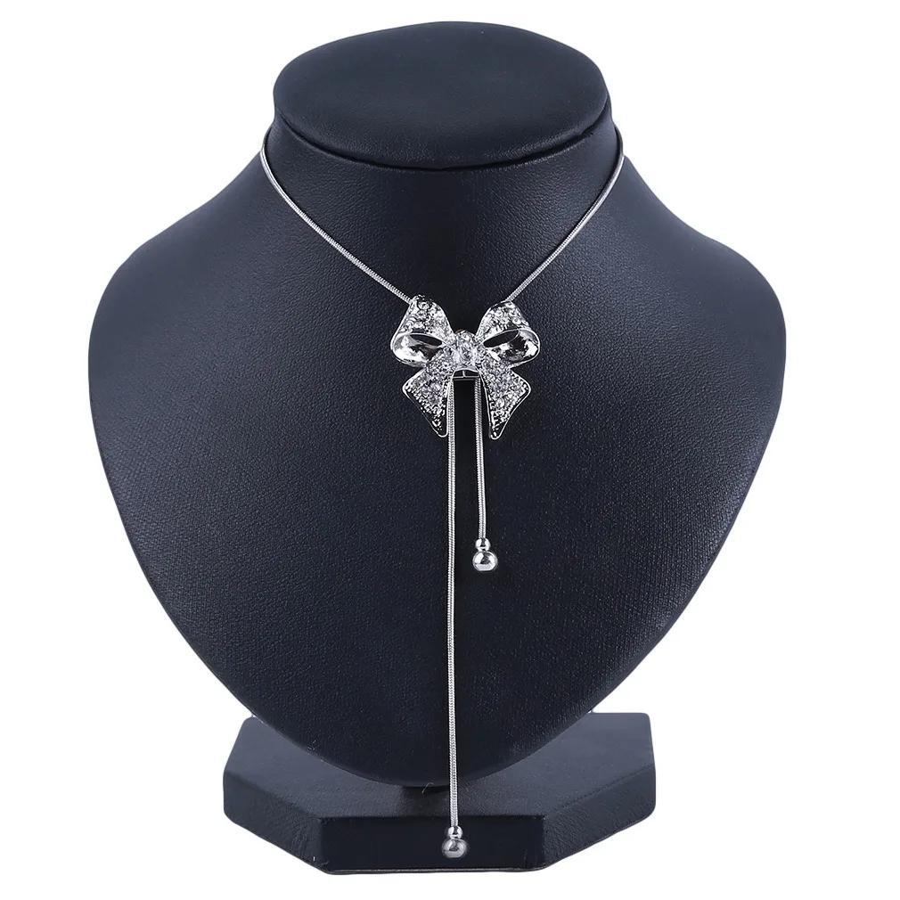 

Bowknot is set auger sweater chain fashion simple long necklace to restore ancient ways pendant female temperament
