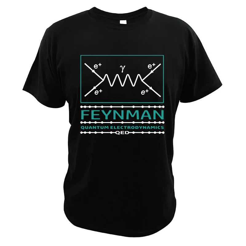 Feynman схема футболка атомные частицы физика теория большой дизайн Geeks Nerd
