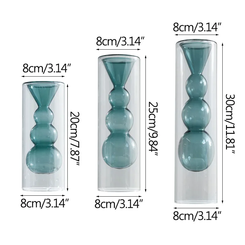 Strongwell INS Скандинавская двухслойная стеклянная ваза тестовая трубка для цветов