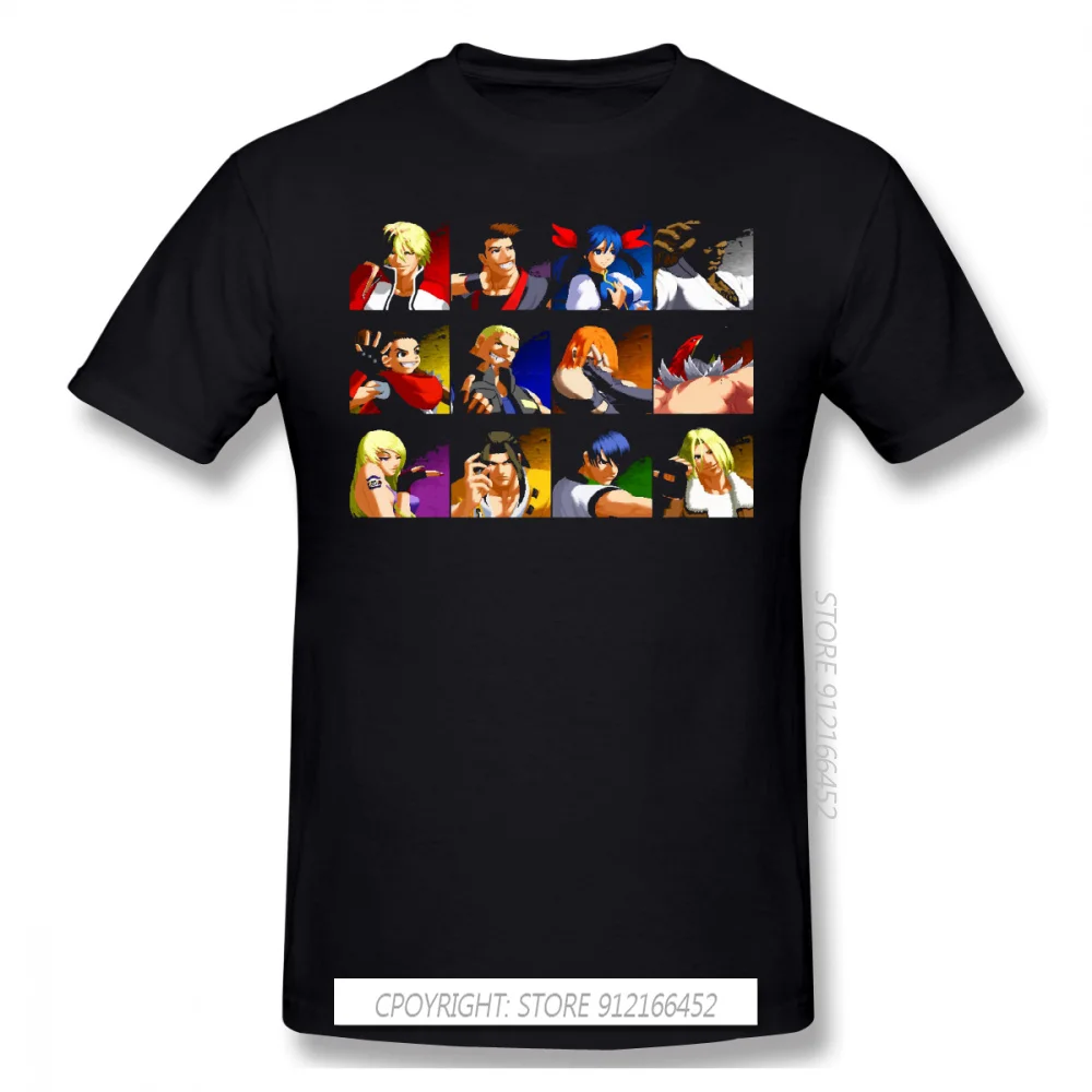 

Men The King Of Fighters Rugal Bernstein Terry Bogard Fighting Games T-Shirt Tops Garou Mark Pure Cotton Tee Harajuku TShirt
