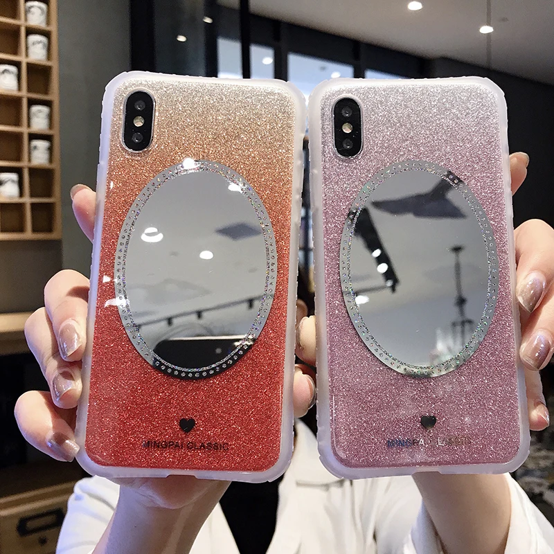 VZD Роскошный чехол для телефона с зеркалом макияжа iPhone 11 pro X Max XR 7 8Plus