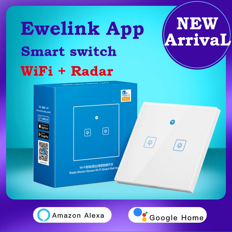 EWeLink Интеллектуальный переключатель Wi Fi Встроенный радар движения Сенсор