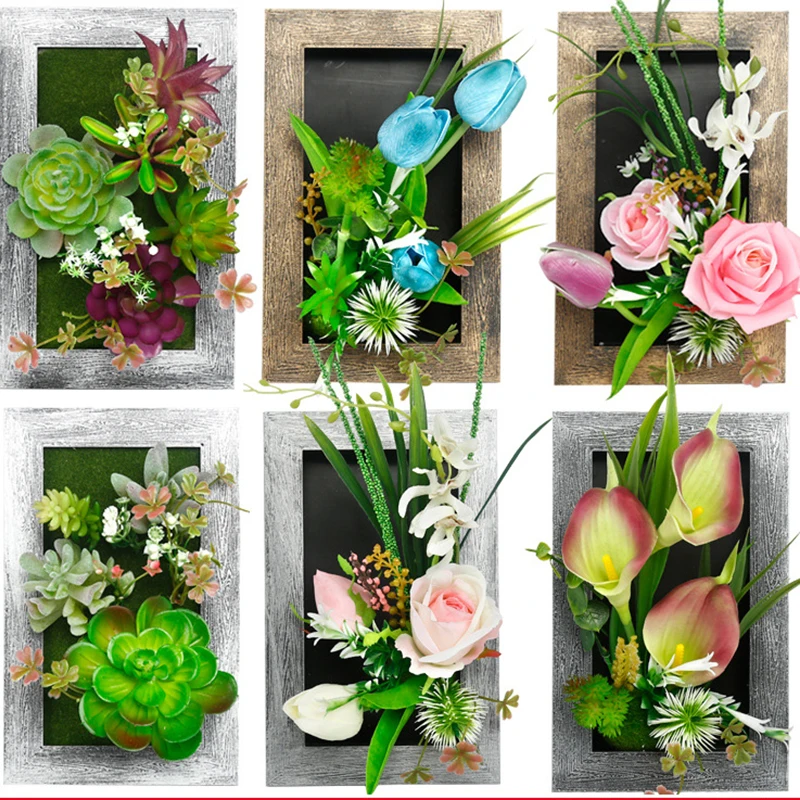 Креативная 3D стерео фоторамка из имитации дерева для суккулентов искусственные