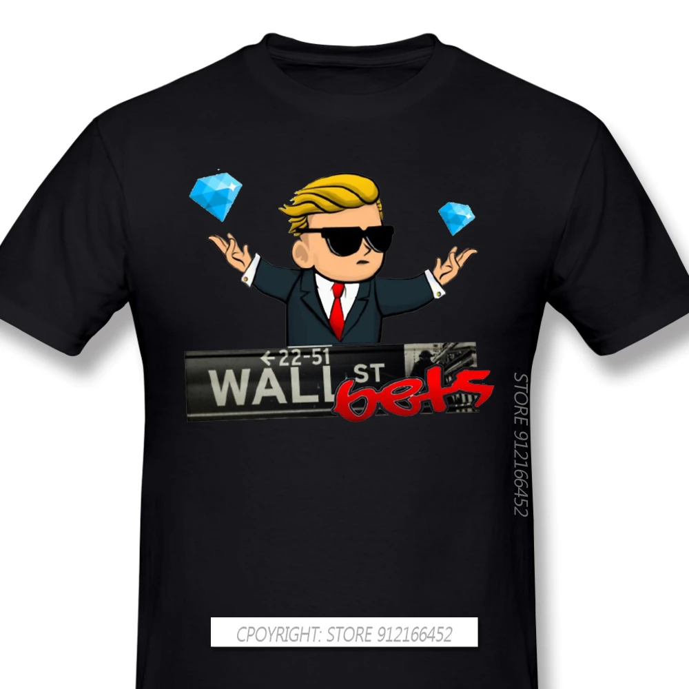 

Футболка мужская из чистого хлопка, Классическая рубашка в стиле Харадзюку, инвестирует в уличные ставки, с бриллиантами в руках