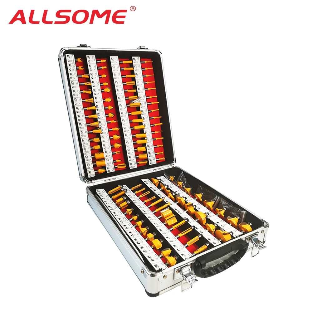 ALLSOME 100 шт./компл. 1/4 дюйма, хвостовая фреза карбида вольфрама для вырезания гребней и деревообрабатывающий фасонно-Фрезерный резак HT1192
