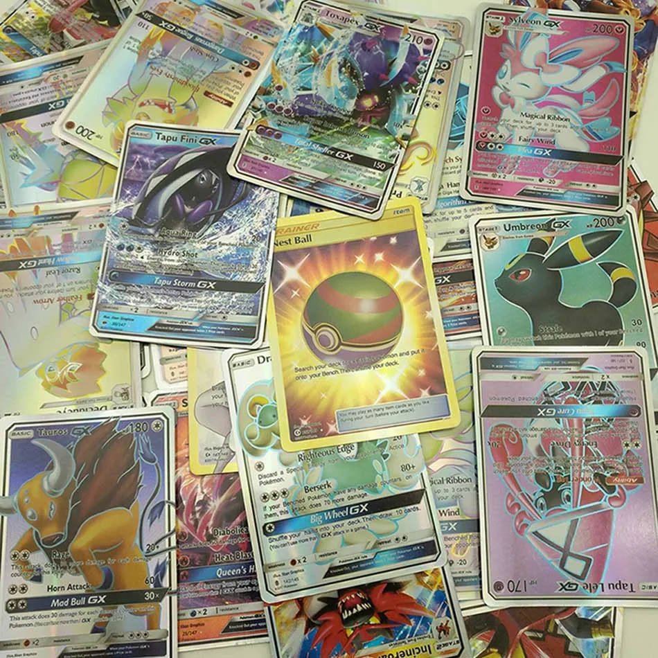 200 шт GX EX MEGA pokemones карты игры битва карт 324 торговые Детские игрушки |