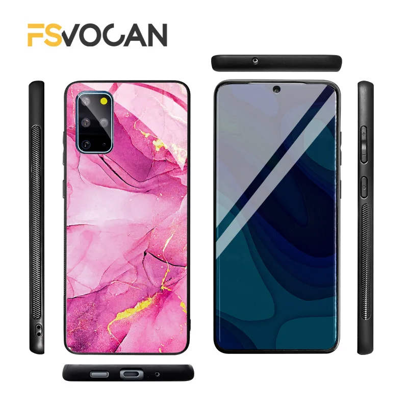 

Simple Blue Green Marble Stone Phone Case For Samsung Galaxy A71 A70 A51 A50 S21 S20 FE Plus S10 Note 20 10 Ultra Granite Cover