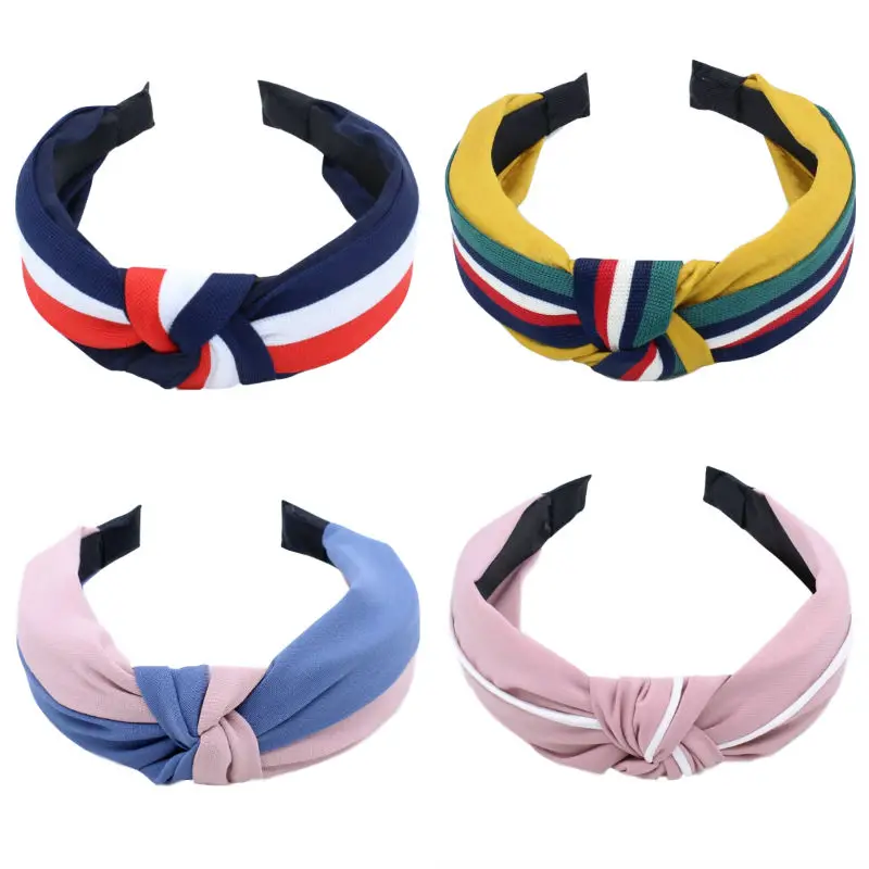 Женский обруч для волос топ бантик тюрбан эластичная повязка на голову