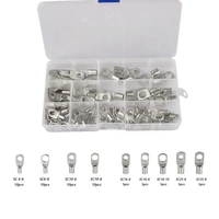 65pcs sc bare cable crimped terminal assorted kit sc6 sc25 bare terminals lug tinned copper lug ring seal wire connectors