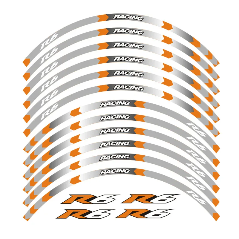 12 шт. светоотражающие полосы для мотоцикла YAMAHA YZF R6|Наклейки и стикеры| |
