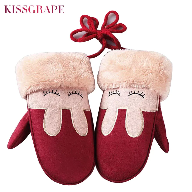 Супер теплые зимние варежки для детей мальчиков и девочек мягкие пушистые