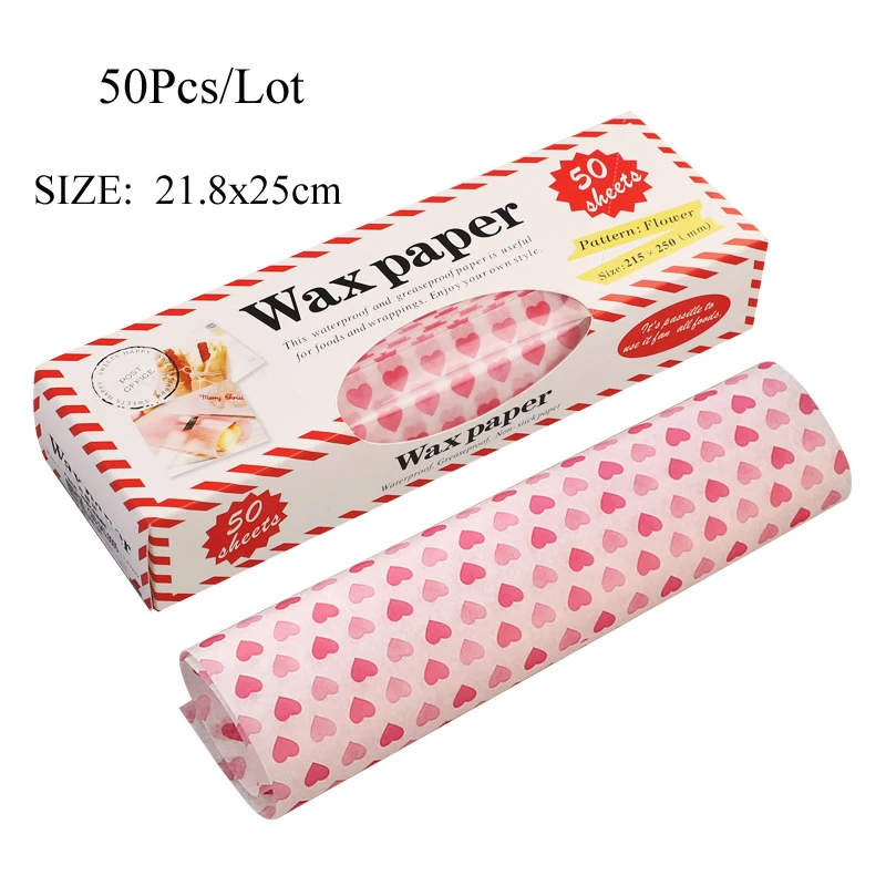 Восковая бумага 50 шт./лот пищевая смазочная пищевые обертки оберточная для хлеба