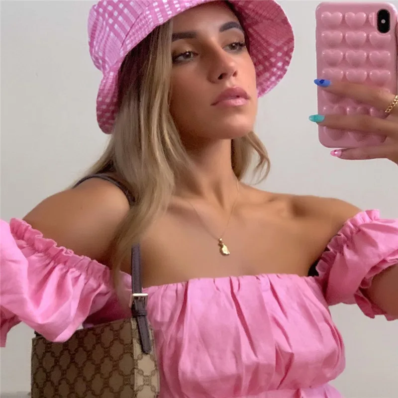 Женский короткий топ с оборками однотонная Повседневная футболка короткими