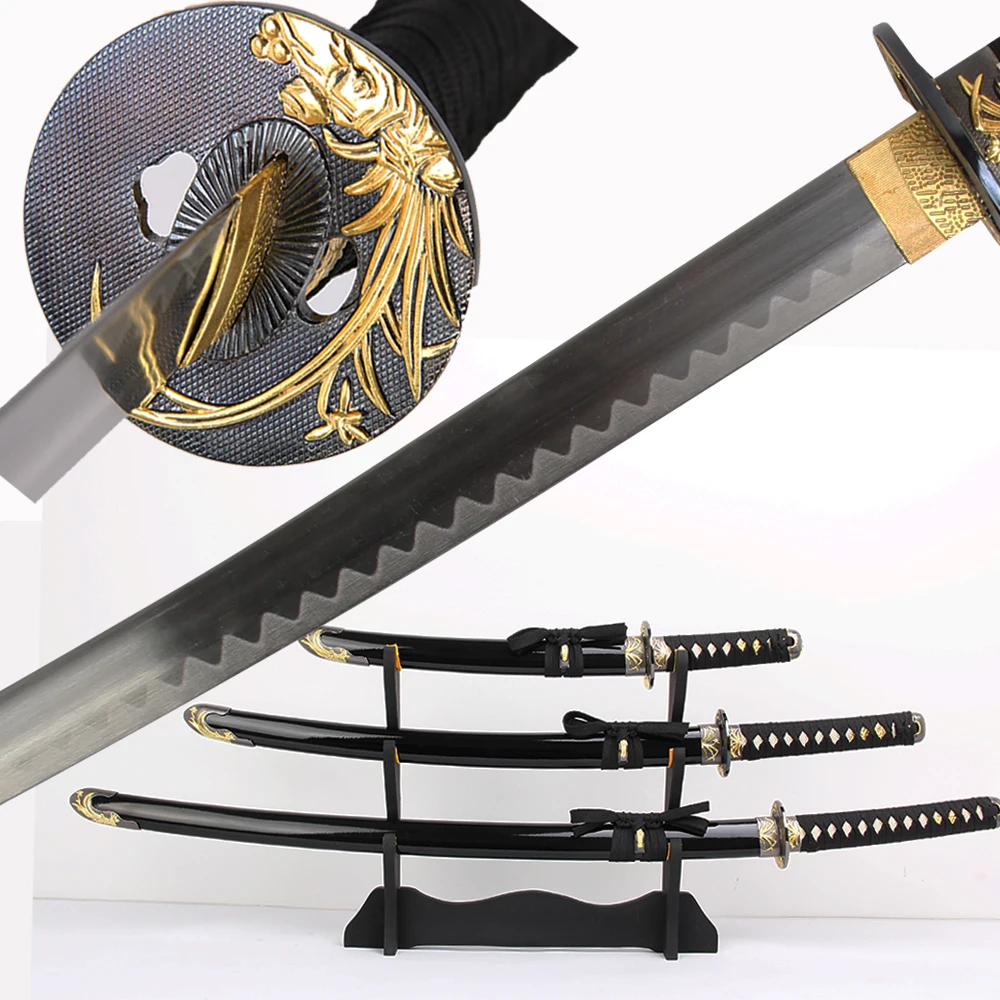 Бесплатная доставка декоративный меч японский самурайский набор мечи 3 шт. с