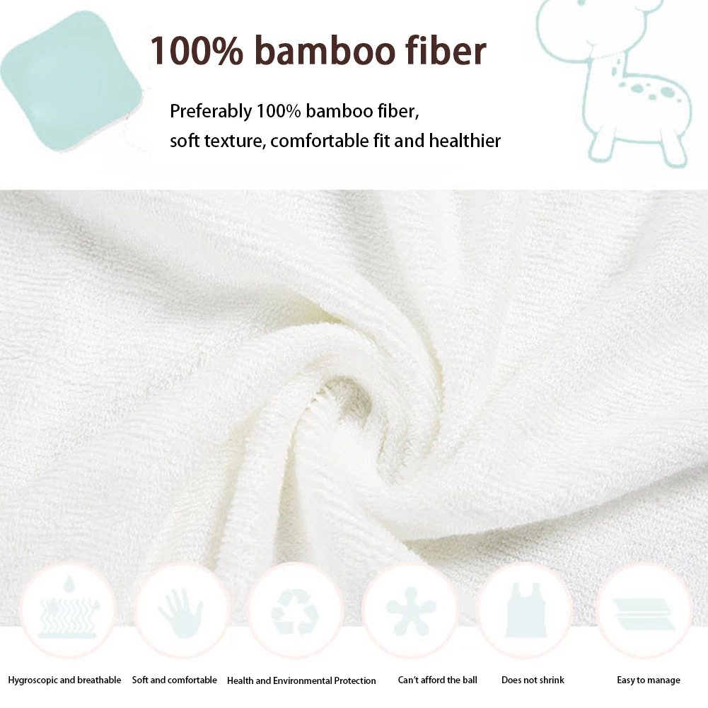 

Boys Girls Foldable Bathrobe Blanket Bamboo Fiber Hypoallergenic Soft Windproof Toddler With Bear Ears Hooded Baby Towel Bath