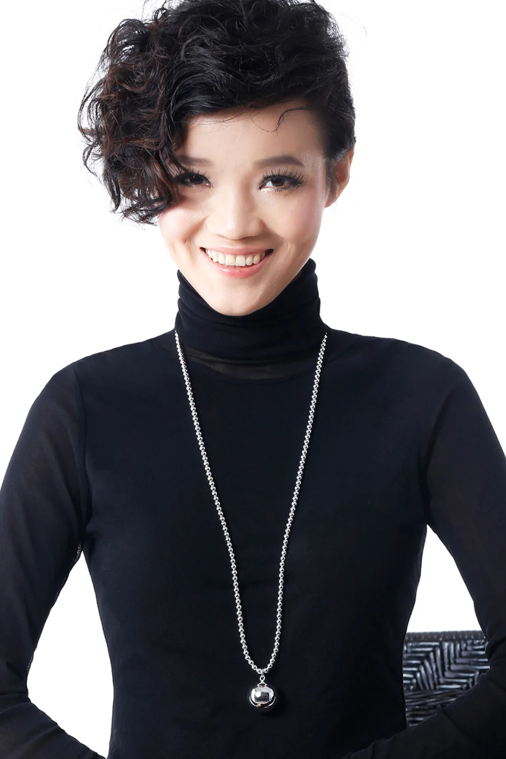 Персонализированные размеры мужское ожерелье цепочка круглые бусины серебро 925