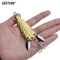 goture 1pc spinner jig fishing spoon lure 24g 7cm zinc alloy body fresh seawater for winter fishing accessories