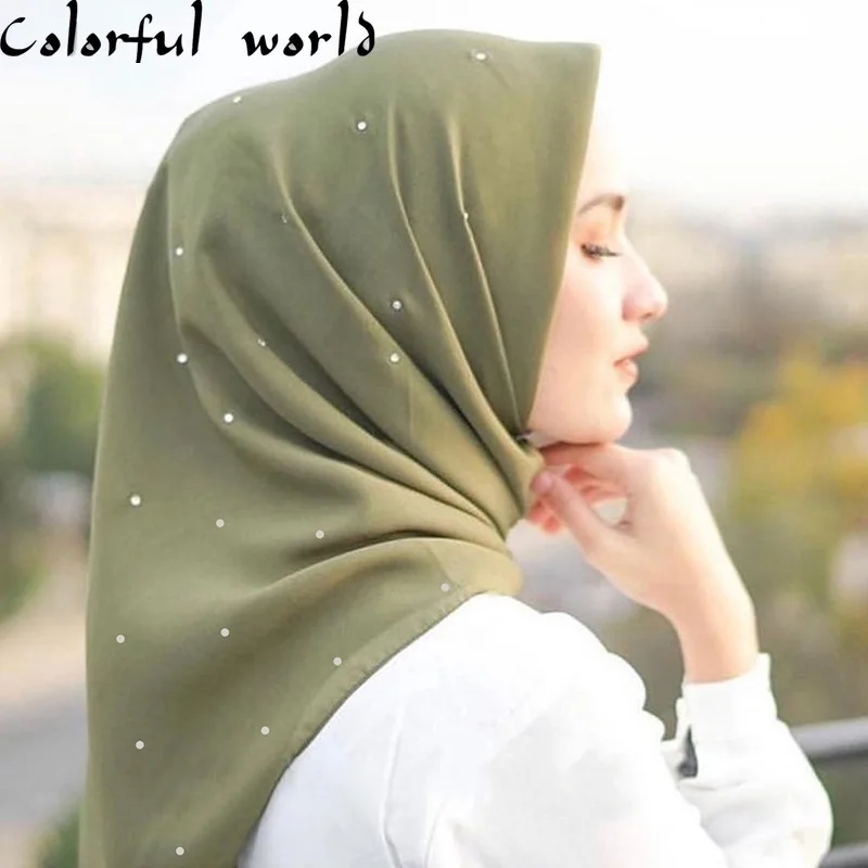 Шарф женский из хлопка с блестками 110*110 см|Мусульманская одежда| |