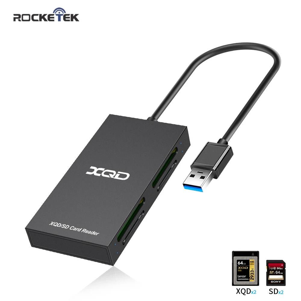 Кардридер Rocketek Dual XQD 4 в 1 usb для Sony серии M/G Windows/Mac OS | Компьютеры и офис