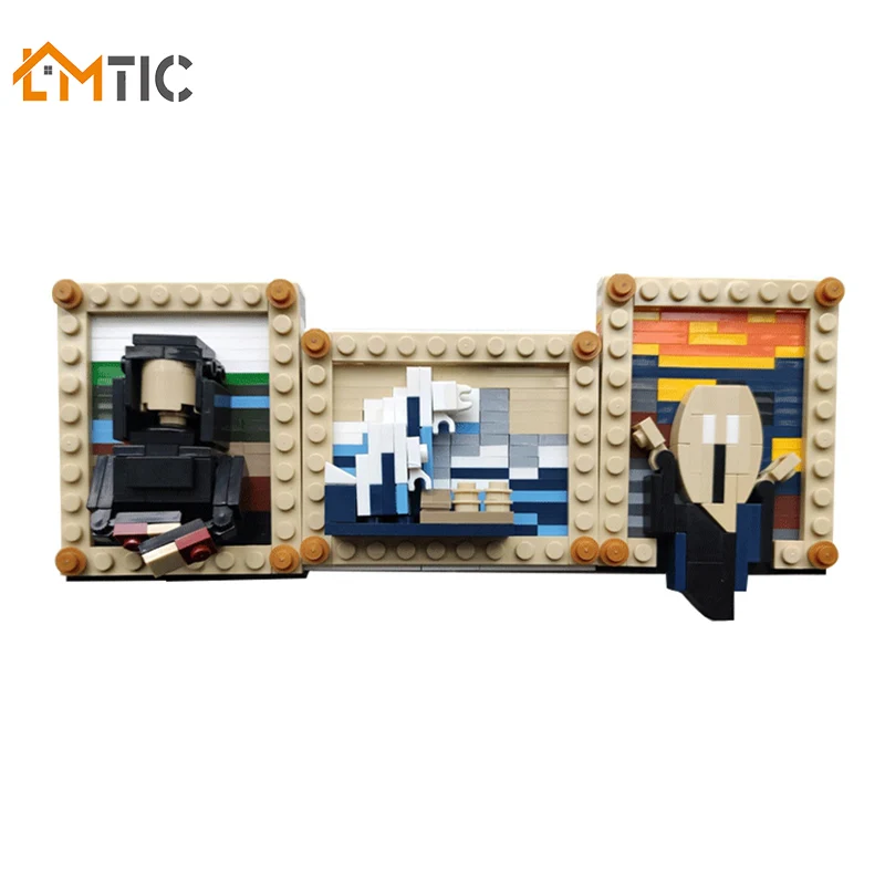 MOC Pixel художественные кирпичи мини строительные блоки креативные всемирно