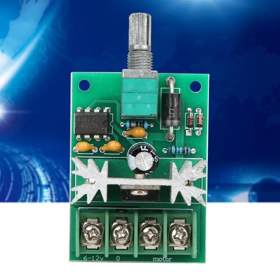 DC6 12V 6A PWM контроллер скорости двигателя постоянного тока переключатель