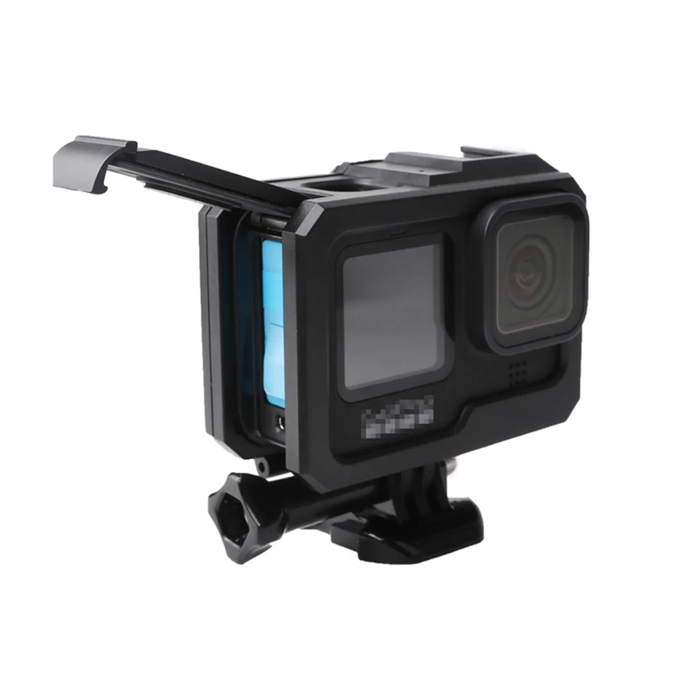 

Корпус рамка чехол для GoPro Hero 10 9 черный пластиковый корпус крышка Защитная клетка для Go Pro 9 Холодный башмак крепление бампер аксессуары