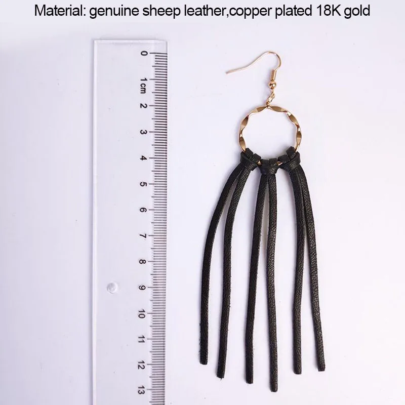 Новые модные серьги M &amp G из натуральной овечьей кожи для женщин Золотые круглые