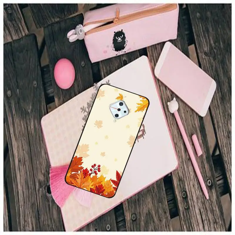 

LJHYDFCNB Maple Leaf Phone Phone Case For Vivo X9 9s 20 Plus Y97 83 75 71 69 V15 V17 V5 S