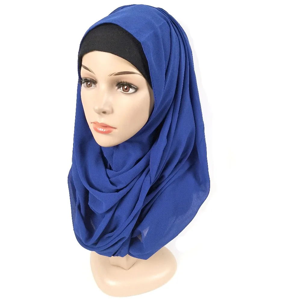 A2 20 шт Большой размер 180*85 см Топ Простой пузырь шифон хиджаб шарф шаль повязка шарф летний мусульманский платок покрывало