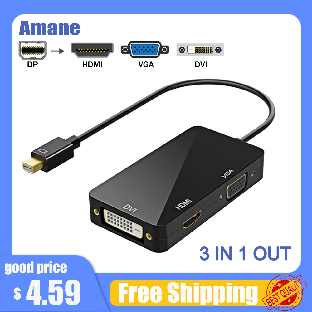 3 в 1 Мини-преобразователь Портов дисплея мини-порт HDMI/VGA/DVI адаптер для Apple Mac Macbook Air