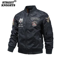 2021 autumn and winter bomber jacket mens air force embroidery baseball uniform loose thick trendy bomber jacket men dropship