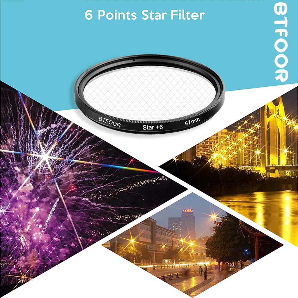 Градиентный фильтр BTFOOR Gnd Star Uv Nd 49 52 55 58 67 72 77 82 мм для объектива камеры Canon M50 T6 600d Nikon